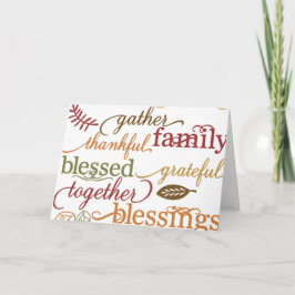 Erntedank-Segen Feiertagskarte