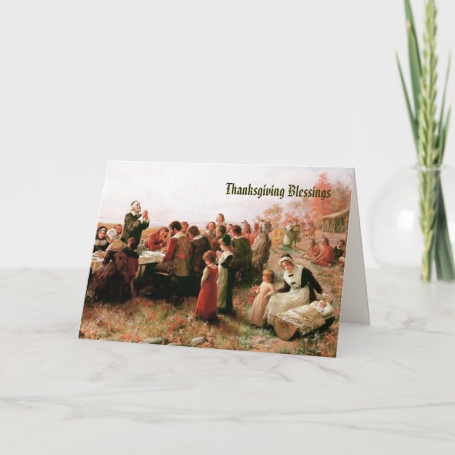 Erntedank Segnungen. Fine Art Feiertagskarte (Vorderseite)