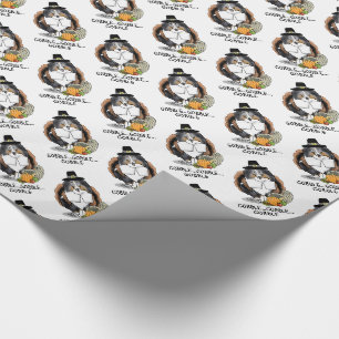 Erntedank Shetland Sheepdog (blauer Merle) Funny Geschenkpapier