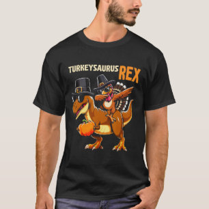 Erntedank Shirt für Kinder Turkeysaurus Rex Dinos