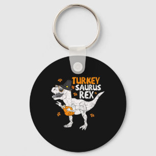 Erntedank-Shirt Kleinkind Jungen Kinder Turkeysaur Schlüsselanhänger