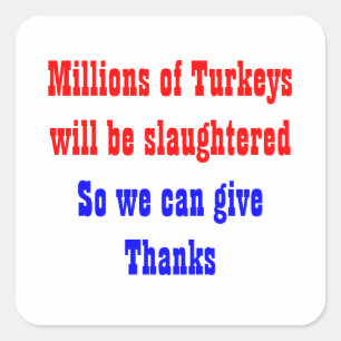 Erntedank Slaughter Quadratischer Aufkleber