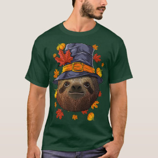 Erntedank Sloth Pilgrim Kostüm Herbst Herbst T-Shirt
