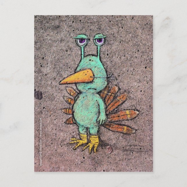 Erntedank-Slurkey-Postkarte Feiertagspostkarte (Vorderseite)