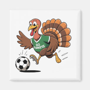 Erntedank Soccer Fußball Türkei Gobbler Magnet