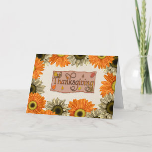 Erntedank Sonnenblumenkarte Feiertagskarte