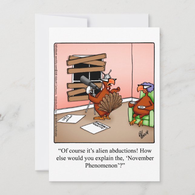 Erntedank Spaß Abendessen Einladungen (Vorderseite)