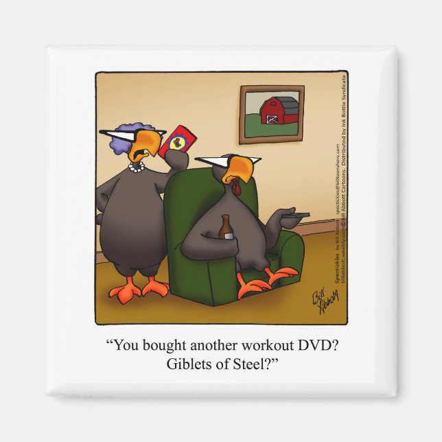 Erntedank Spaß "Giblets of Steel" Magnet Geschenk (Vorne)