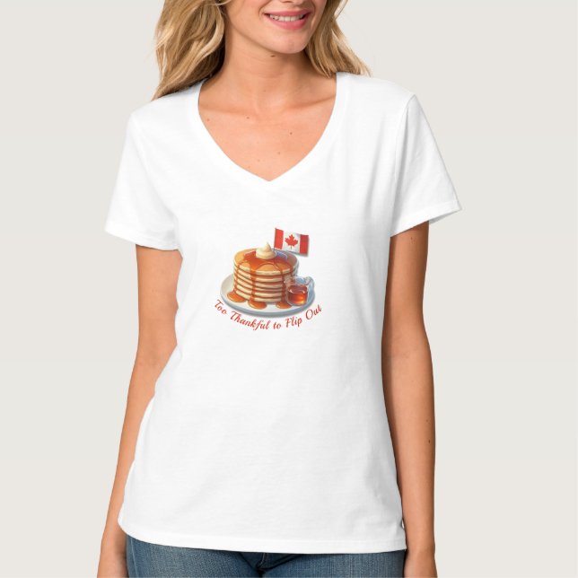 Erntedank Spaß Kanada | Pancake Fun T - Shirt (Vorderseite)