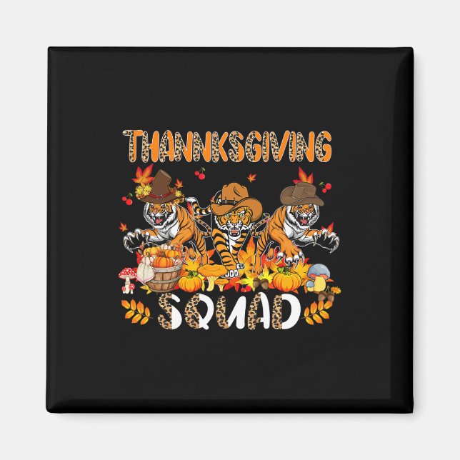 Erntedank Squad Leopard Drei Fall Tigers Weari Magnet (Vorne)