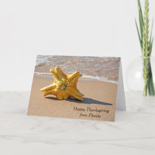 Erntedank-Star-Kürbis am Ocean Beach Karte