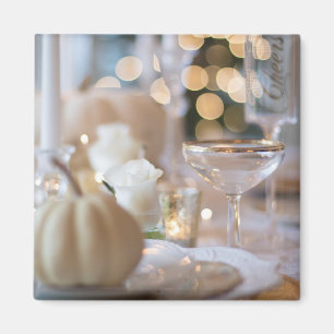 Erntedank Table Elegantes Place Setting-Foto Magnet