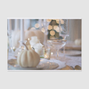 Erntedank Table Elegantes Place Setting-Foto Seidenpapier