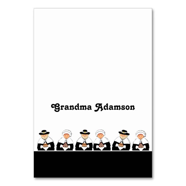 Erntedank Table-Platzkarten Tischnummer (Vorderseite)