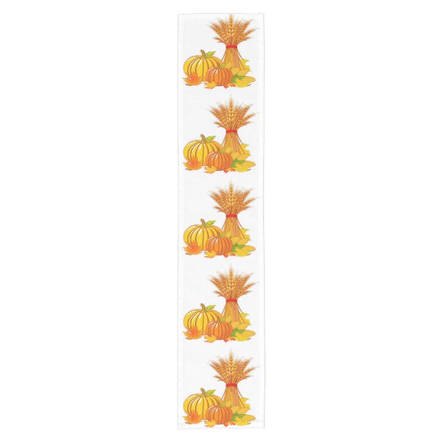 Erntedank Table Runners/Fall Harvest Kurzer Tischläufer (Vorderseite)