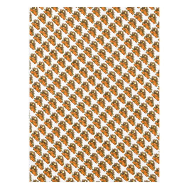 Erntedank Tablecloth/Turkey and Pumpkins Tischdecke (Vorderseite)