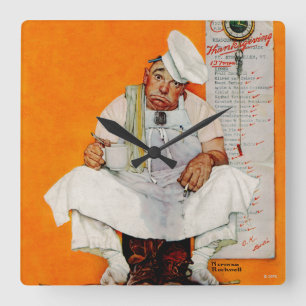 Erntedank-TagesBlues Quadratische Wanduhr