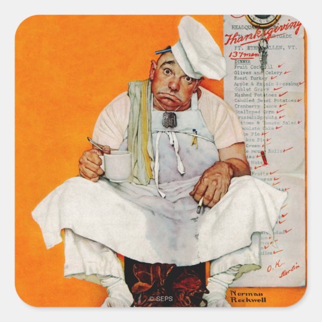 Erntedank-TagesBlues Quadratischer Aufkleber (Vorderseite)