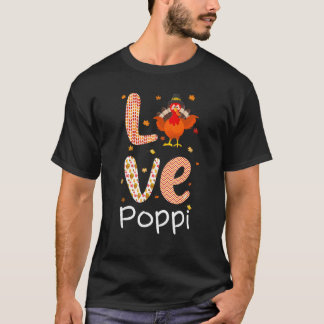 Erntedank Thema Liebe Poppi Happy Türkei Tag Thai T-Shirt