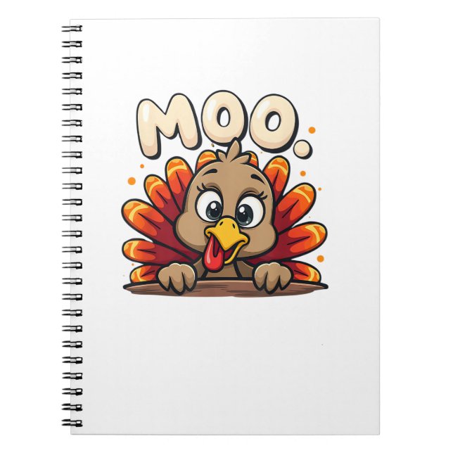 Erntedank Time Turkey Moo Funny Erntedank Fu Notizblock (Vorderseite)