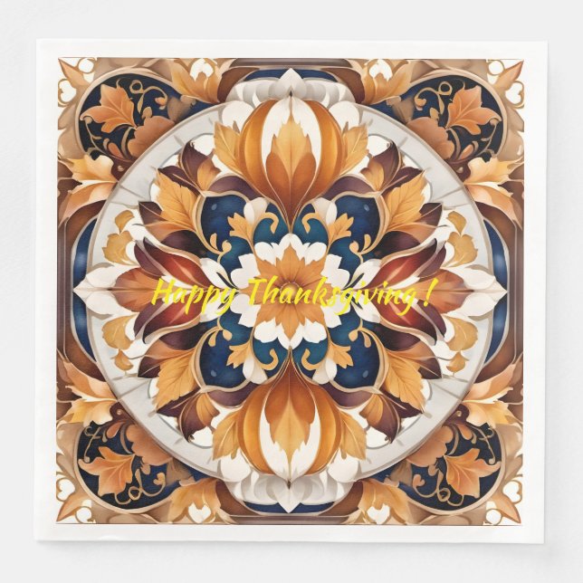 Erntedank Trendy Pumpkin Herbstkollektion Serviette (Vorderseite)
