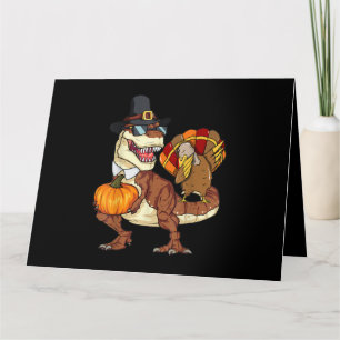 Erntedank TRex Dinosaur Dabbing Türkei Pumpkin Karte