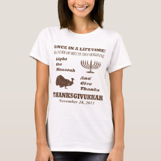 Erntedank trifft Chanukka lustiges Thanksgivukkah T-Shirt