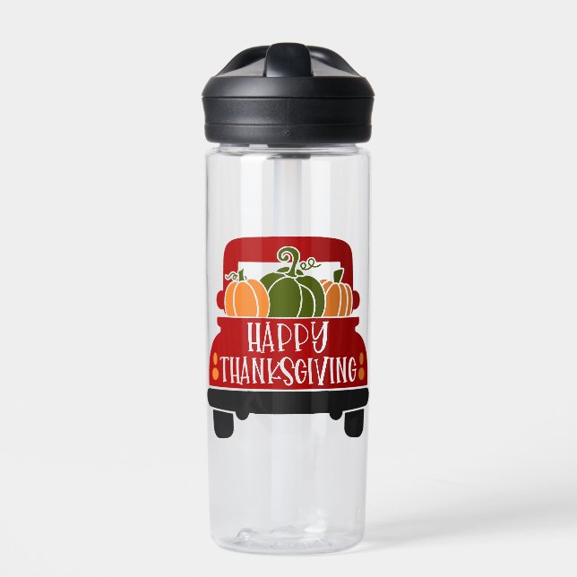 Erntedank Truck Trinkflasche (Vorderseite)