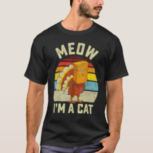 Erntedank Truthahn Falsche Katze Retro T-Shirt
