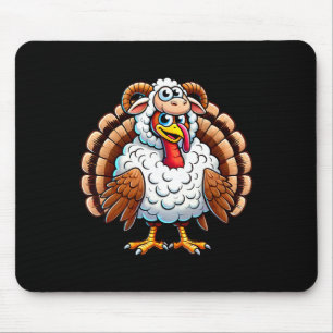 Erntedank Truthahn im Schaf-Disguise Lustiger Feie Mousepad