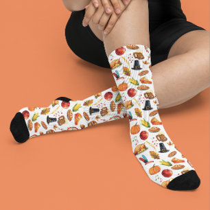 Erntedank Türkei Abendessen Herbst Socken