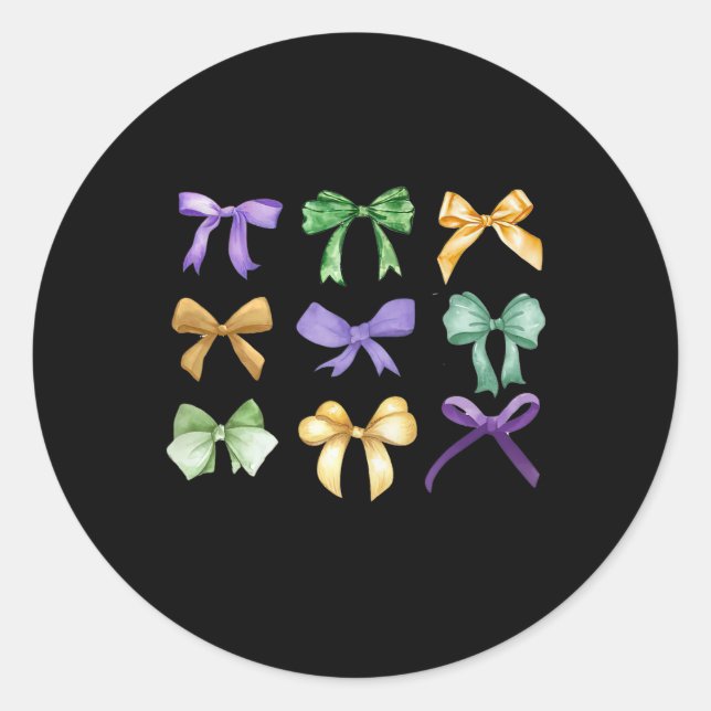 Erntedank Türkei American Football Retro Mardi Runder Aufkleber (Vorderseite)