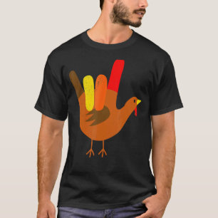 Erntedank Türkei Amerikanische Gebärdensprache I L T-Shirt