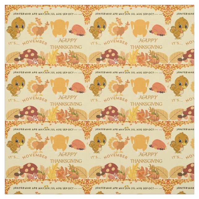 Erntedank Türkei an Dinner Fun Design Stoff (Muster)