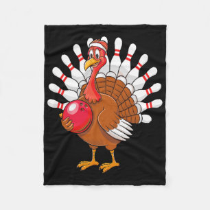 Erntedank Türkei Bowling Button Matching Team 1 Fleecedecke