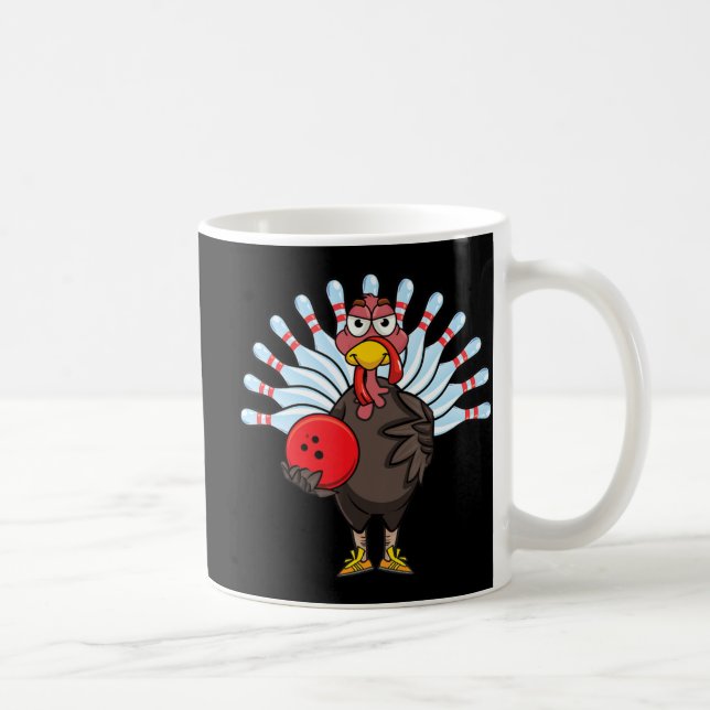 Erntedank Türkei Bowling Button Matching Team Gesc Kaffeetasse (Rechts)