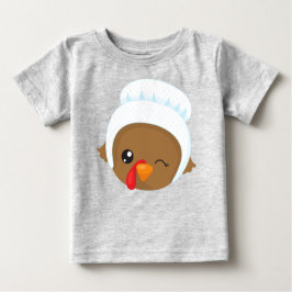 Erntedank Türkei, Braune Türkei, Pilgrim Bonnet Baby T-shirt