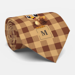 Erntedank Türkei Buffalo Kariert Mit Monogramm Krawatte