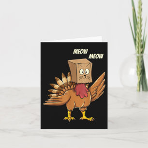 Erntedank Türkei Chat Meow Funny Men Danke Karte
