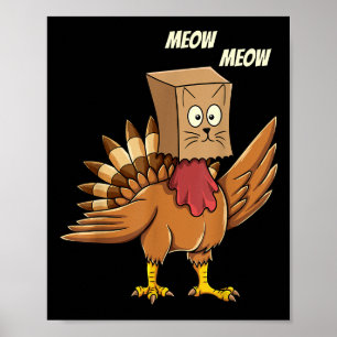 Erntedank Türkei Chat Meow Funny Men Danke Poster