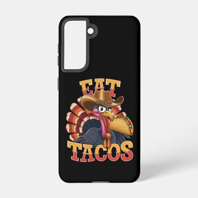 Erntedank Türkei Eat Tacos Funny mexikanisch Samsung Galaxy Hülle (Rückseite)