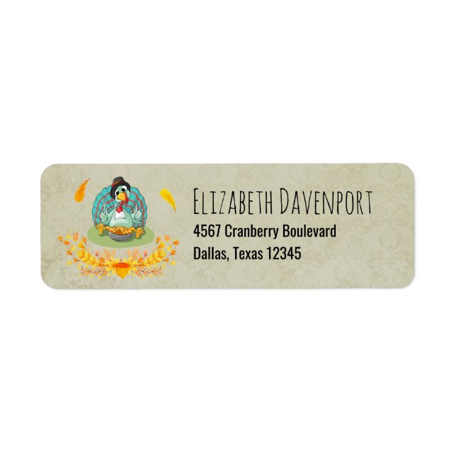 Erntedank Türkei Eating Pumpkin Pie (Vorne)