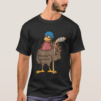 Erntedank Türkei Eishockeyschläger Helmet Pumpk T-Shirt
