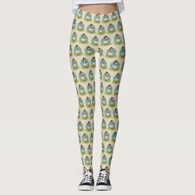 Erntedank Türkei Esskuchen Leggings (Vorderseite)