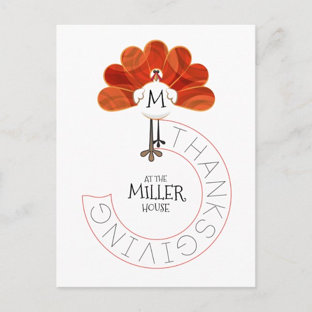 Erntedank Türkei Feiertagspostkarte (Vorderseite)