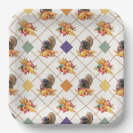 Erntedank Türkei Ferienpapierplatte Pappteller