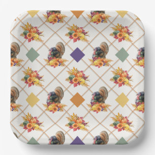 Erntedank Türkei Ferienpapierplatte Pappteller