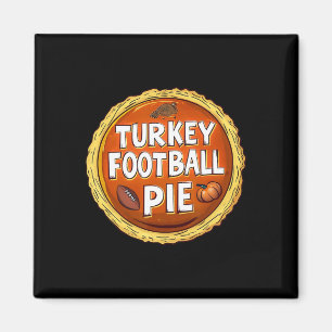 Erntedank Türkei Football Pumpkin Pie Food Spion Magnet