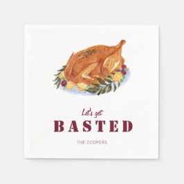 Erntedank Türkei Funny Let's Basted Serviette