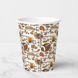 Erntedank, Türkei, Fußball, Bier Pumpkin Pie Pappbecher